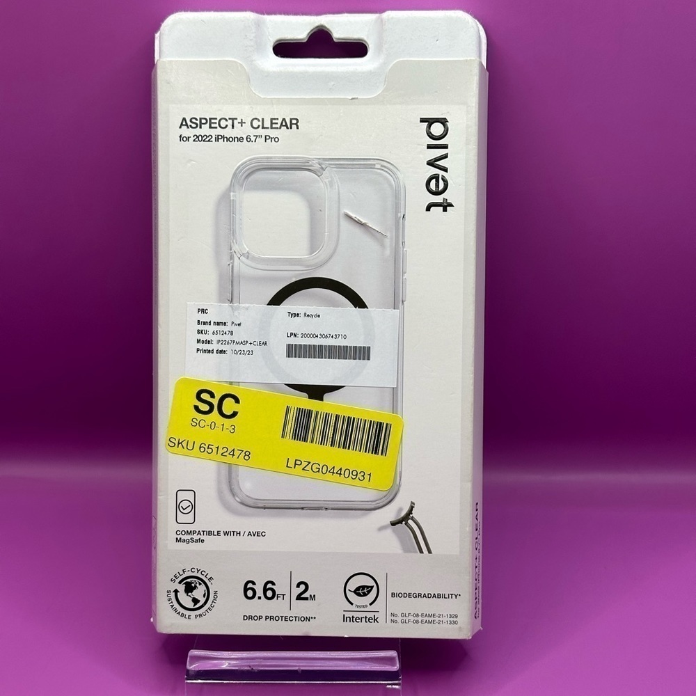 NIB PIVET ASPECT + CLEAR W LANYARD PHONE CASE 14 PRO and 14 PRO MAX